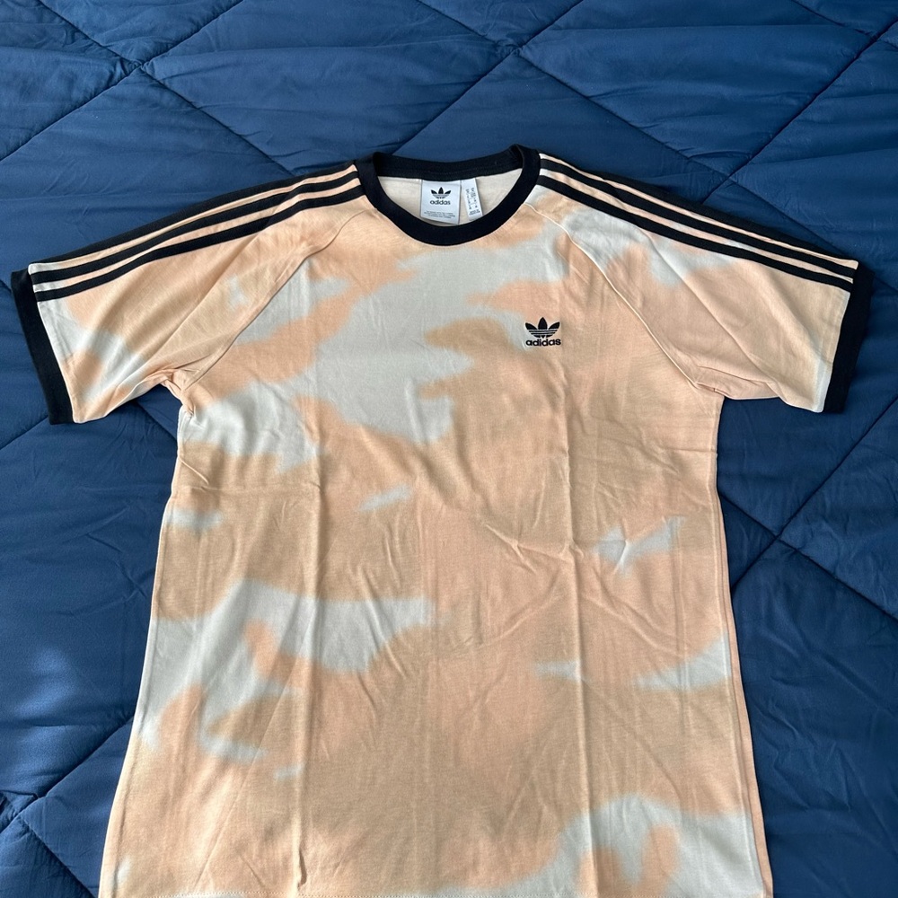 adidas Tan Short Sleeve Tee Athletic Style
